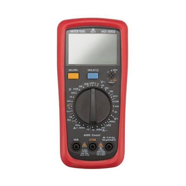 Цифровой мультиметр INTERTOOL MD-0002 CAT III 600 В / CAT II 1000 В, фото , изображение 2 | SNABZHENIE.com.ua