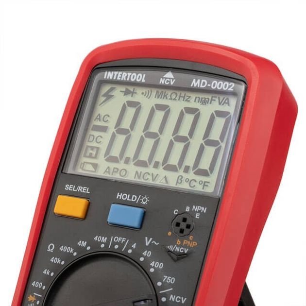 Цифровой мультиметр INTERTOOL MD-0002 CAT III 600 В / CAT II 1000 В, фото , изображение 9 | SNABZHENIE.com.ua
