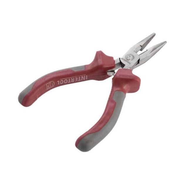 Утконоси прямі прецизійні комбіновані з накладками на рукоятках з двох матеріалів 115 мм INTERTOOL NT-0102, фото , зображення 2 | SNABZHENIE.com.ua Утконоси прямі прецизійні комбіновані з накладками на рукоятках з двох матеріалів 115 мм INTERTOOL NT-0102, фото , зображення 2 | SNABZHENIE.com.ua