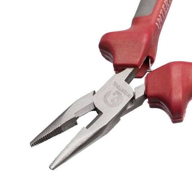 Утконоси прямі прецизійні комбіновані з накладками на рукоятках з двох матеріалів 115 мм INTERTOOL NT-0102, фото , зображення 4 | SNABZHENIE.com.ua Утконоси прямі прецизійні комбіновані з накладками на рукоятках з двох матеріалів 115 мм INTERTOOL NT-0102, фото , зображення 4 | SNABZHENIE.com.ua