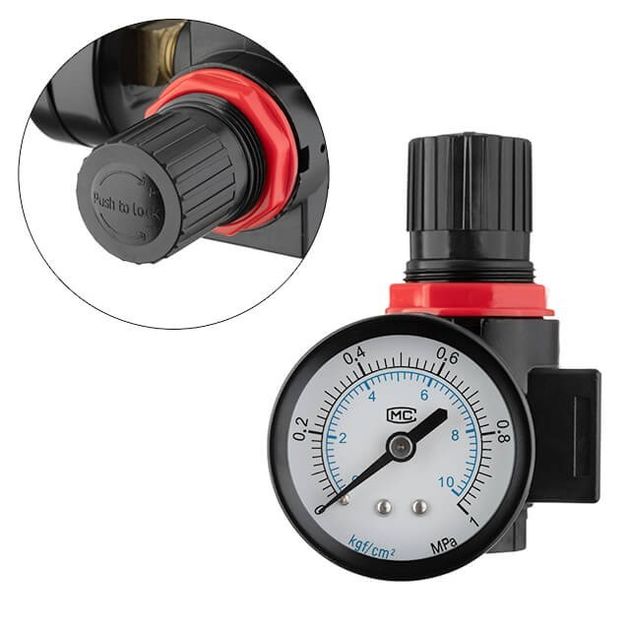 Регулятор давления 1/2", 0,5-8 бар INTERTOOL PT-1426, фото , изображение 4 | SNABZHENIE.com.ua