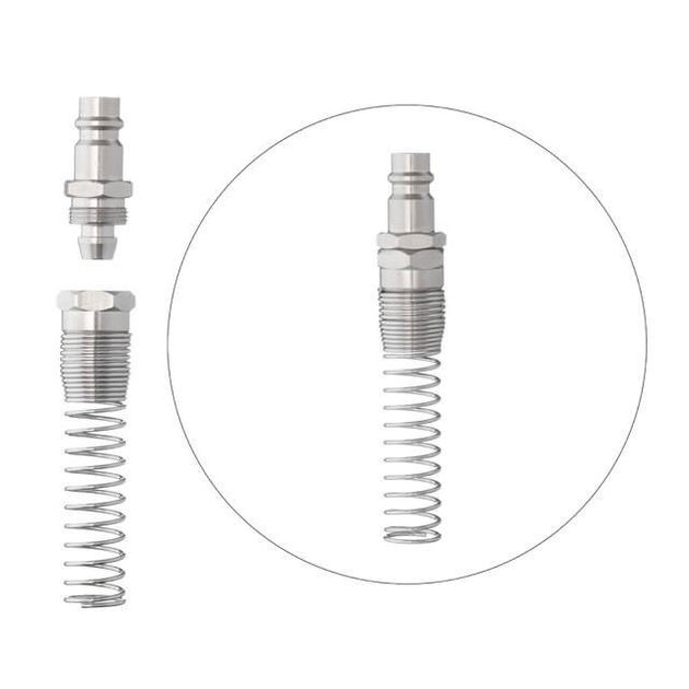 Переходник с пружиной 8х12 мм для быстроразъемного соединения INTERTOOL, фото , изображение 3 | SNABZHENIE.com.ua