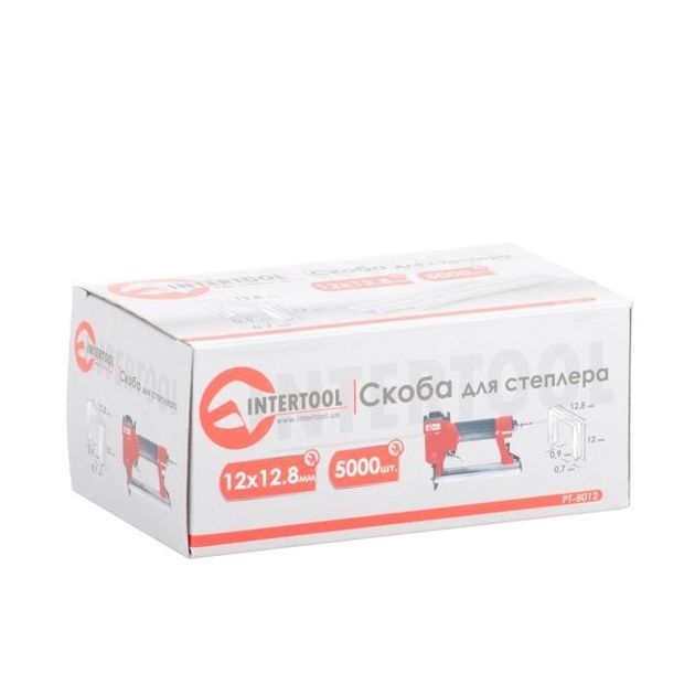 Скоба для степлера INTERTOOL PT-8012 12*12.8мм 5000шт/упак, фото , изображение 2 | SNABZHENIE.com.ua Скоба для степлера INTERTOOL PT-8012 12*12.8мм 5000шт/упак, фото , изображение 2 | SNABZHENIE.com.ua