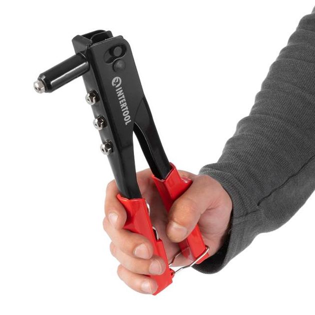 Пістолет заклепочний ручний, діаметр заклепки 3,2; 4; 4,8 мм INTERTOOL RT-0005, фото , зображення 7 | SNABZHENIE.com.ua Пістолет заклепочний ручний, діаметр заклепки 3,2; 4; 4,8 мм INTERTOOL RT-0005, фото , зображення 7 | SNABZHENIE.com.ua