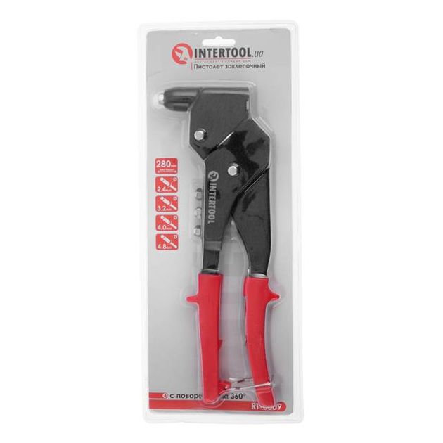 Пістолет заклепочний ручний поворотний на 360°, діаметр заклепки 3,2; 4; 4,8 мм INTERTOOL RT-0009, фото , зображення 8 | SNABZHENIE.com.ua Пістолет заклепочний ручний поворотний на 360°, діаметр заклепки 3,2; 4; 4,8 мм INTERTOOL RT-0009, фото , зображення 8 | SNABZHENIE.com.ua