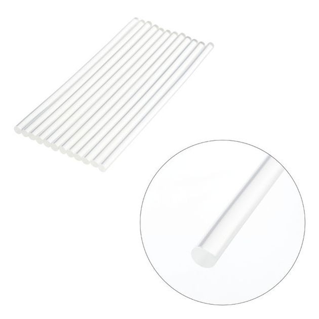 Комплект прозорих клеєвих стержнів 7.4 мм * 200 мм, 12 шт INTERTOOL RT-1030, фото , зображення 3 | SNABZHENIE.com.ua