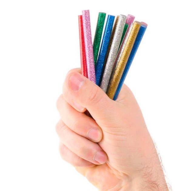 Комплект кольорових перламутрових клеєвих стержнів 7.4 мм * 100 мм, 12 шт INTERTOOL RT-1033, фото , зображення 2 | SNABZHENIE.com.ua