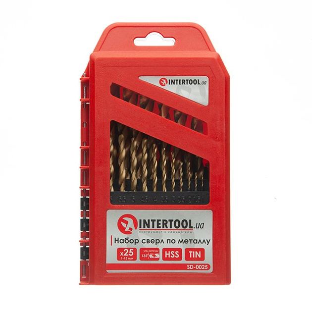 Набор сверл по металлу HSS 25 шт INTERTOOL SD-0025, фото  | SNABZHENIE.com.ua