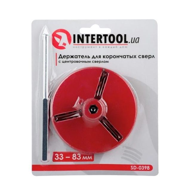 Держатель для корончатых сверл 83 мм с центровкой INTERTOOL SD-0398, фото  | SNABZHENIE.com.ua