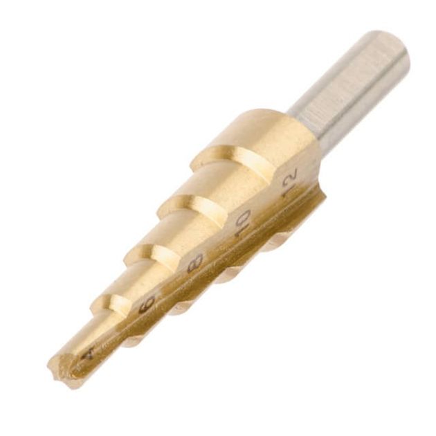Сверло ступенчатое по металлу 4-12 мм INTERTOOL SD-5812, фото , изображение 3 | SNABZHENIE.com.ua Сверло ступенчатое по металлу 4-12 мм INTERTOOL SD-5812, фото , изображение 3 | SNABZHENIE.com.ua