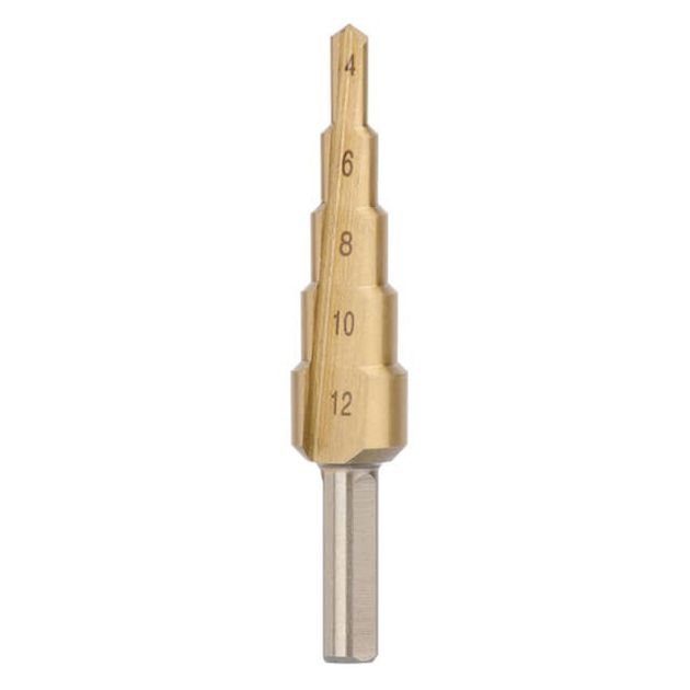Сверло ступенчатое по металлу 4-12 мм INTERTOOL SD-5812, фото  | SNABZHENIE.com.ua