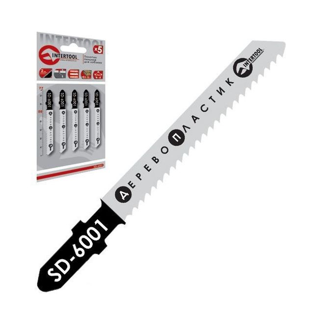 Полотно для лобзика 50 мм, шаг зубьев 2 мм, для дерева INTERTOOL SD-6001, фото  | SNABZHENIE.com.ua