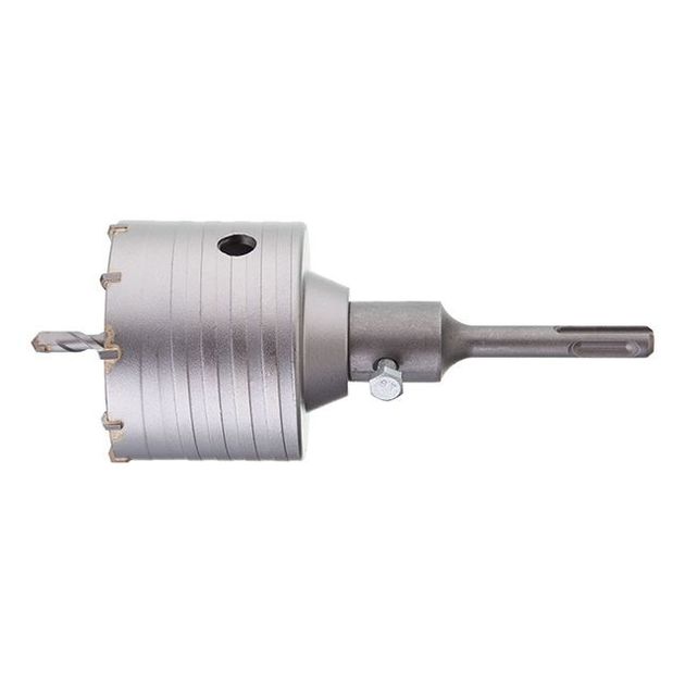 Комплект: сверло корончатое по бетону 75 мм+переходник SDS Plus 100мм INTERTOOL SD-7075, фото , зображення 3 | SNABZHENIE.com.ua