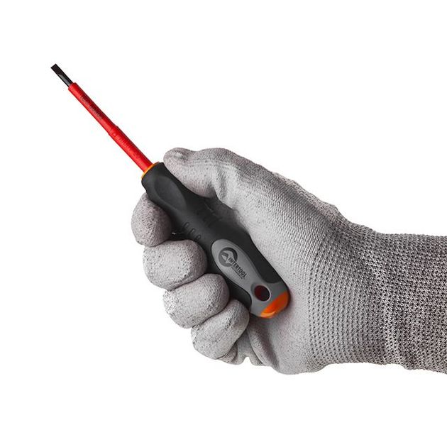 Отвертка шлицевая изолированная 0,8x4,00 мм, 75 мм, 1000 В INTERTOOL, фото , изображение 4 | SNABZHENIE.com.ua