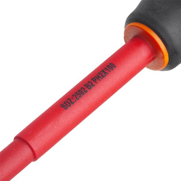 Изолированная крестовая отвертка PH2, 100 мм, 1000 В INTERTOOL, фото , изображение 3 | SNABZHENIE.com.ua Изолированная крестовая отвертка PH2, 100 мм, 1000 В INTERTOOL, фото , изображение 3 | SNABZHENIE.com.ua