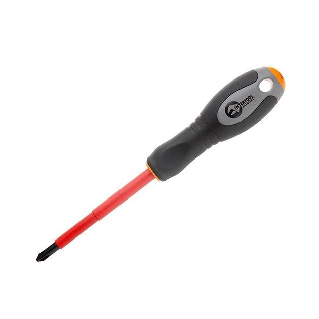 Изолированная крестовая отвертка PH2, 100 мм, 1000 В INTERTOOL, фото  | SNABZHENIE.com.ua