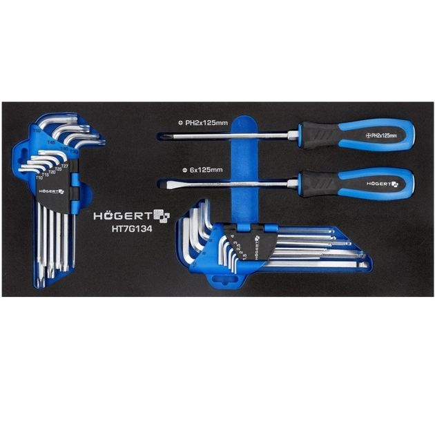 Набор отверток и ключей HEX и TORX 20 шт., EVA HOEGERT HT7G134, фото  | SNABZHENIE.com.ua