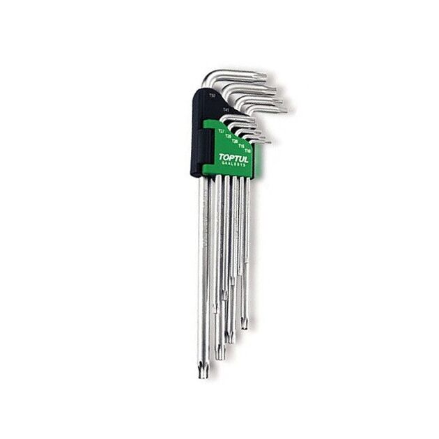 Г-образные ключи TORX TOPTUL T10-T50 9 ед. супердлинные GAAL0915, фото  | SNABZHENIE.com.ua