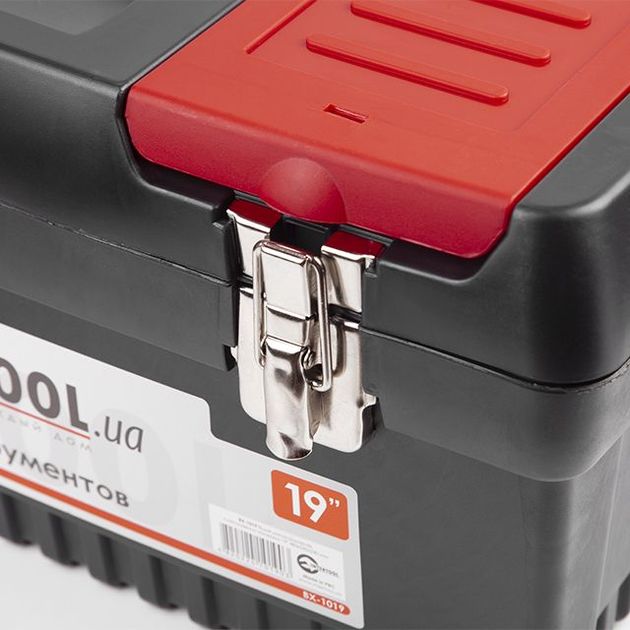 Ящик для инструментов с металлическими замками, 19" 483*242*240 мм INTERTOOL BX-1019, фото , зображення 3 | SNABZHENIE.com.ua Ящик для инструментов с металлическими замками, 19" 483*242*240 мм INTERTOOL BX-1019, фото , зображення 3 | SNABZHENIE.com.ua