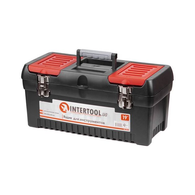 Ящик для инструментов INTERTOOL BX-1019 с металлическими замками 19", фото  | SNABZHENIE.com.ua