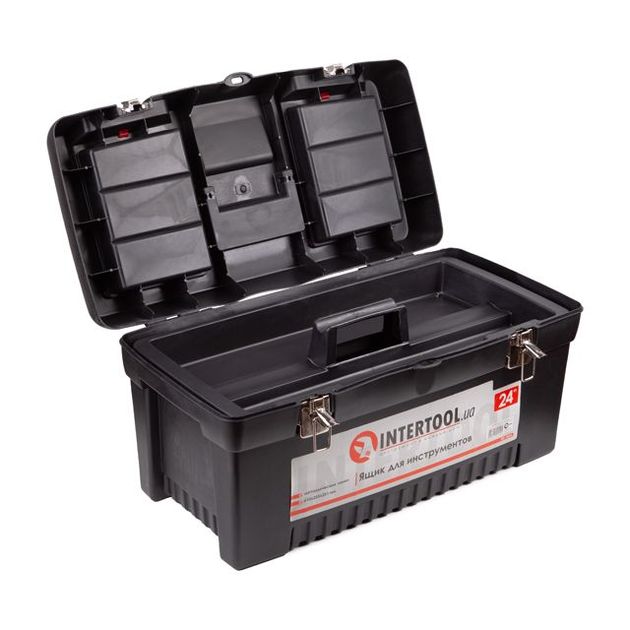 Ящик для инструментов INTERTOOL BX-1024 с металлическими замками 24", фото , изображение 2 | SNABZHENIE.com.ua Ящик для инструментов INTERTOOL BX-1024 с металлическими замками 24", фото , изображение 2 | SNABZHENIE.com.ua
