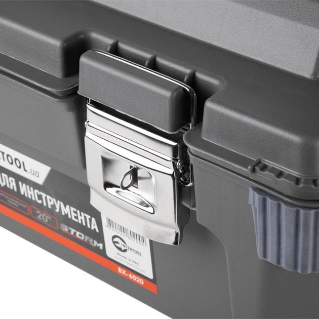 Ящик для инструментов INTERTOOL BX-6020 с металлическими замками 20", фото , изображение 3 | SNABZHENIE.com.ua