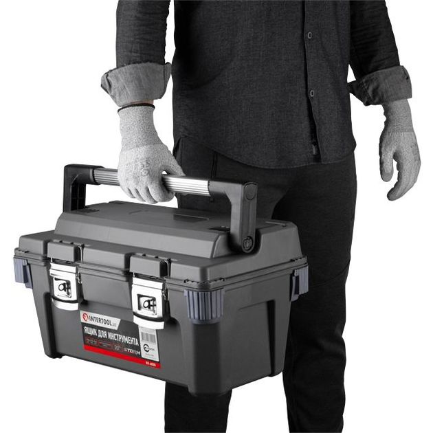 Ящик для инструментов INTERTOOL BX-6020 с металлическими замками 20", фото , изображение 7 | SNABZHENIE.com.ua