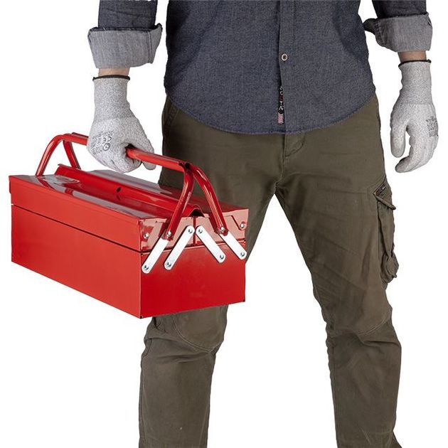 Ящик для інструментів металевий 450 мм, 3 секції INTERTOOL HT-5043, фото , зображення 8 | SNABZHENIE.com.ua