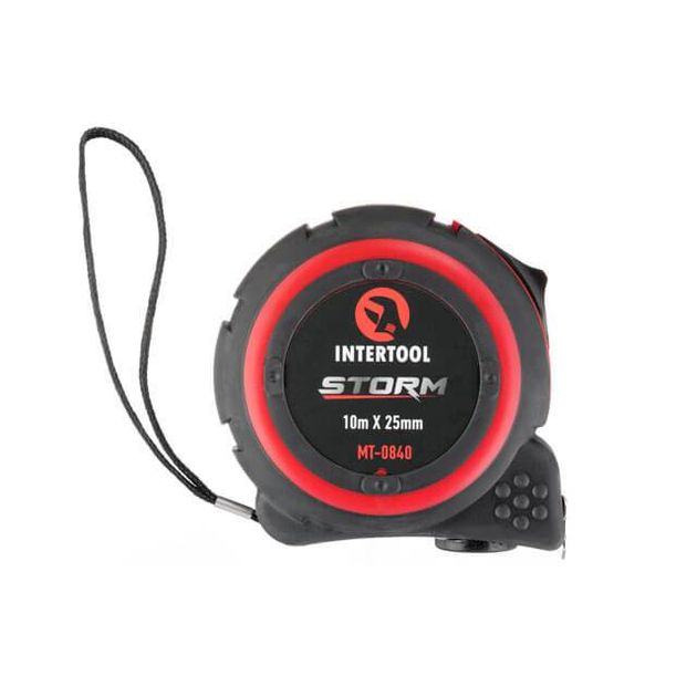 Рулетка STORM INTERTOOL MT-0840, 10м*25мм, нейлоновое покрытие, фото , изображение 2 | SNABZHENIE.com.ua Рулетка STORM INTERTOOL MT-0840, 10м*25мм, нейлоновое покрытие, фото , изображение 2 | SNABZHENIE.com.ua