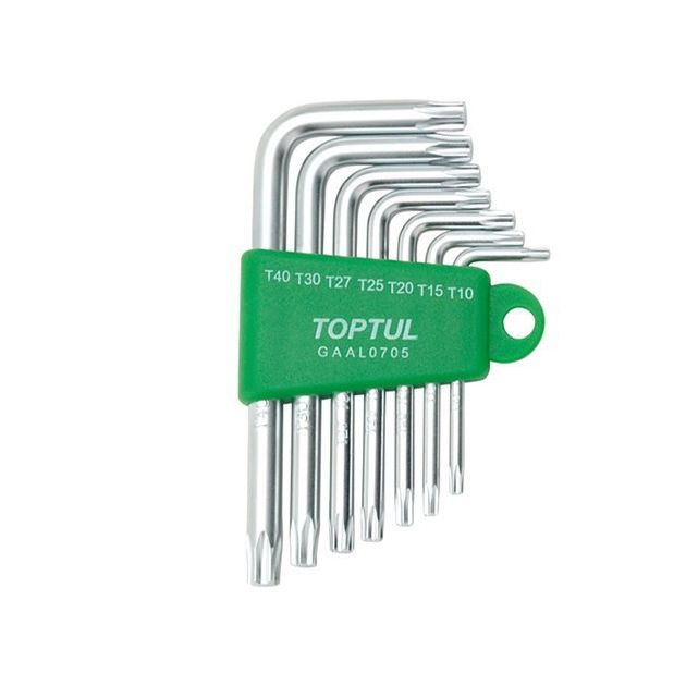 Набор ключей TORX Г-обр. TOPTUL T10-T40, 7 ед. GAAL0705, фото  | SNABZHENIE.com.ua