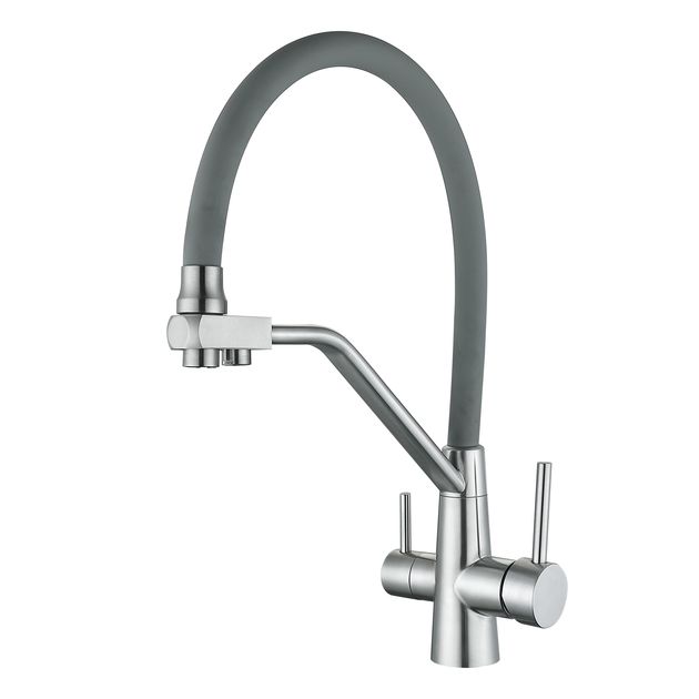 Смеситель Lidz Aria 020F3 с гибким изливом и подключением для воды, фото  | SNABZHENIE.com.ua
