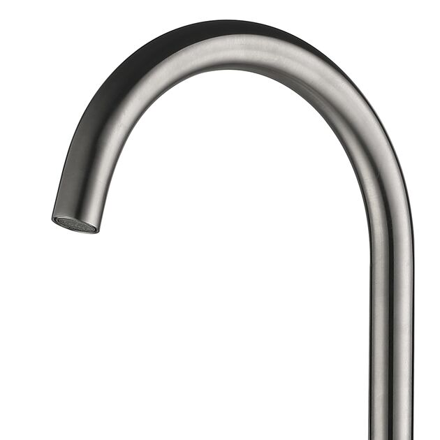 Смеситель Lidz Aria 004 для ванны напольный с душевым гарнитуром Nickel, фото , изображение 4 | SNABZHENIE.com.ua Смеситель Lidz Aria 004 для ванны напольный с душевым гарнитуром Nickel, фото , изображение 4 | SNABZHENIE.com.ua