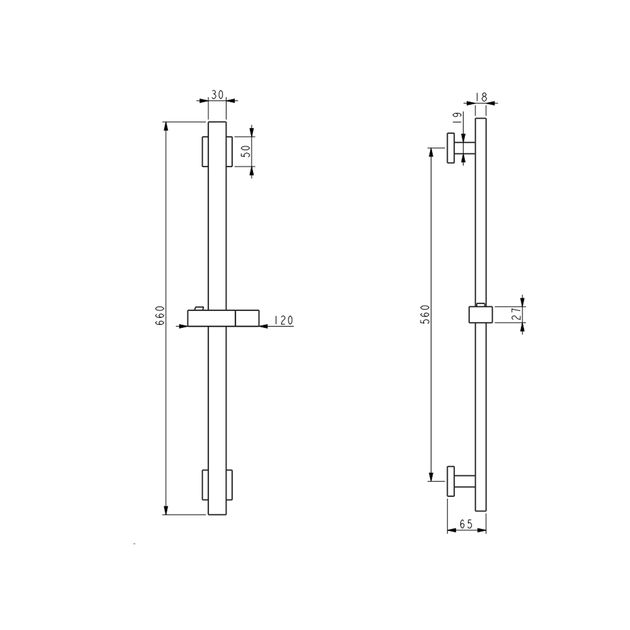 Душевая стойка Lidz Niagara 321, прямоугольная, никель, фото , изображение 2 | SNABZHENIE.com.ua