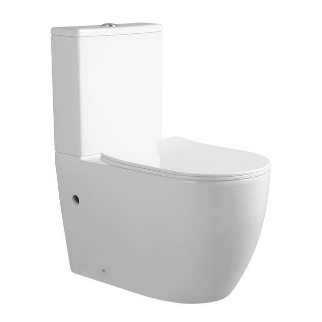 Унитаз напольный Qtap Grand Ultra Quiet безободковый с сиденьем белый, фото  | SNABZHENIE.com.ua