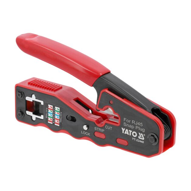 Клещи для обжима и зачистки кабелей YATO RJ45, 135 мм, фото  | SNABZHENIE.com.ua