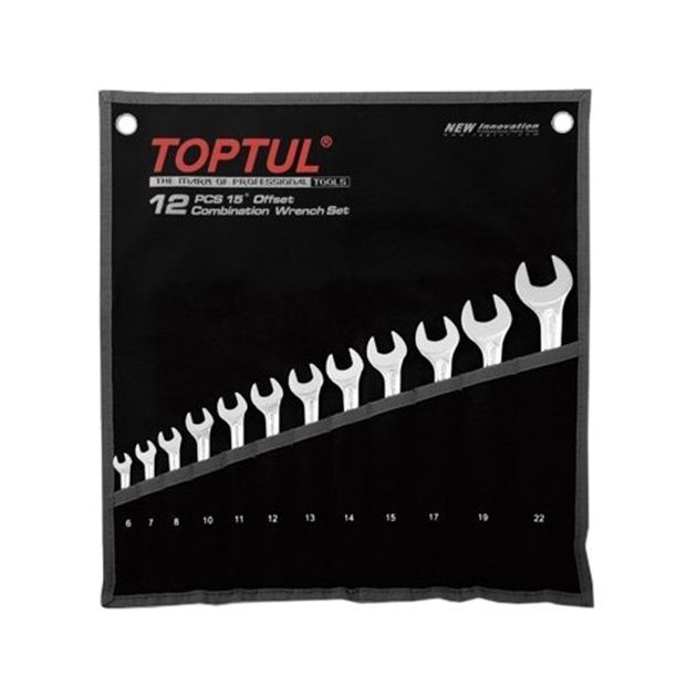 Набор рожково-накидных ключей TOPTUL 12 шт. 6-22 Hi-Performance GPAX1202, фото  | SNABZHENIE.com.ua
