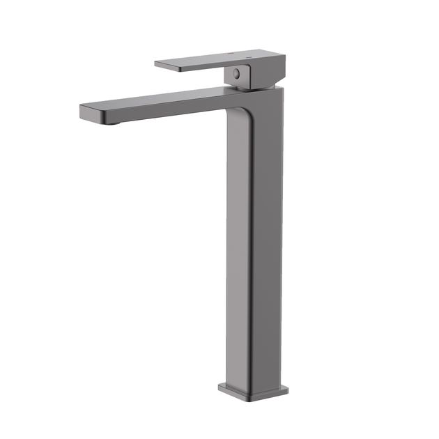 Смеситель для раковины Qtap Gemini высокий Gunmetal Black PVD, фото  | SNABZHENIE.com.ua