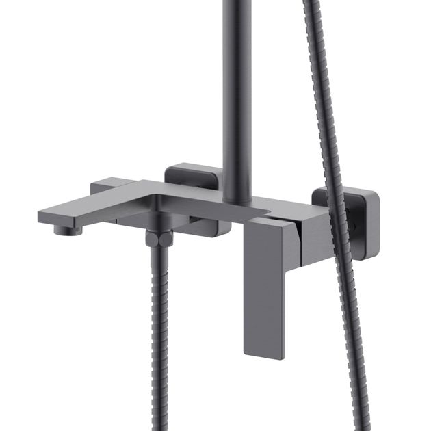 Душевая система Qtap Gemini для трех потребителей Gunmetal Black PVD, фото , изображение 3 | SNABZHENIE.com.ua Душевая система Qtap Gemini для трех потребителей Gunmetal Black PVD, фото , изображение 3 | SNABZHENIE.com.ua