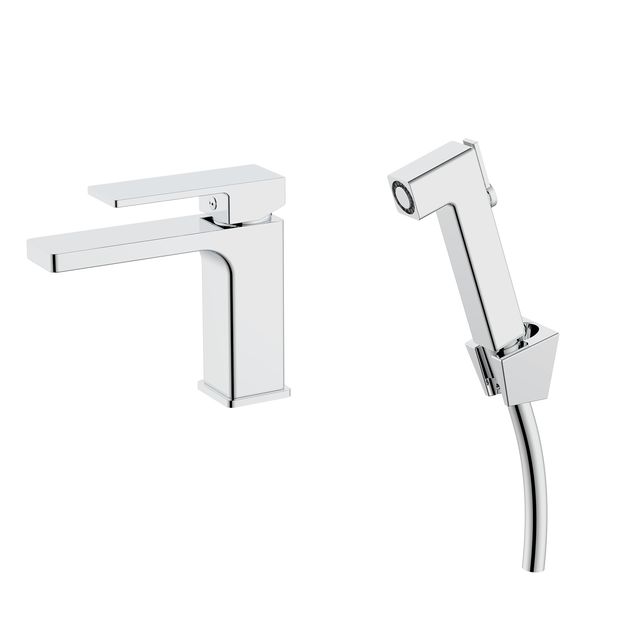 Смеситель для раковины Qtap Gemini с душем QTGEM272CRM45689 Chrome, фото  | SNABZHENIE.com.ua
