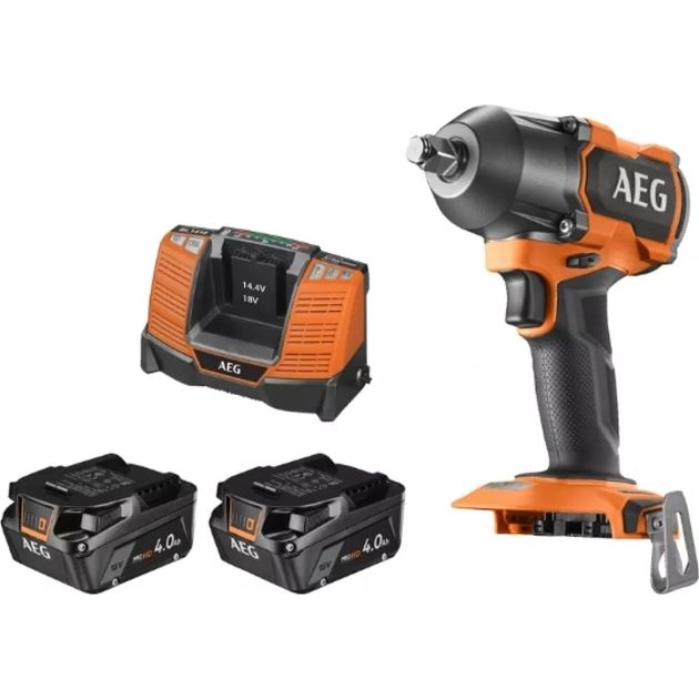 Гайковерт AEG BSS18MTF12BL-402C-2, 18В, 2x4Аг, 0-2800об/мин, 785Нм, фото  | SNABZHENIE.com.ua