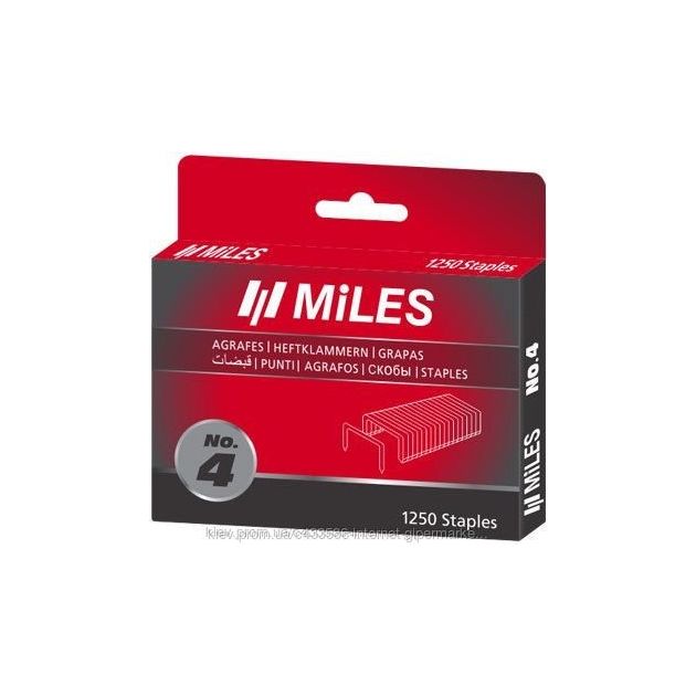 Скоби Miles No.4-12MM, 1250 шт., 10,50мм х 1,20мм, аналог Rapid 140, фото  | SNABZHENIE.com.ua