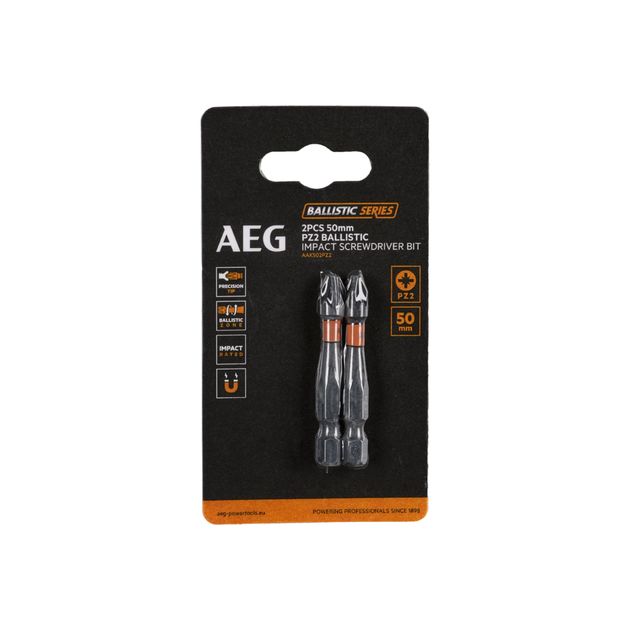 Биты ударные AEG AAK502PZ2 PZ2, 50мм, 2шт., фото  | SNABZHENIE.com.ua