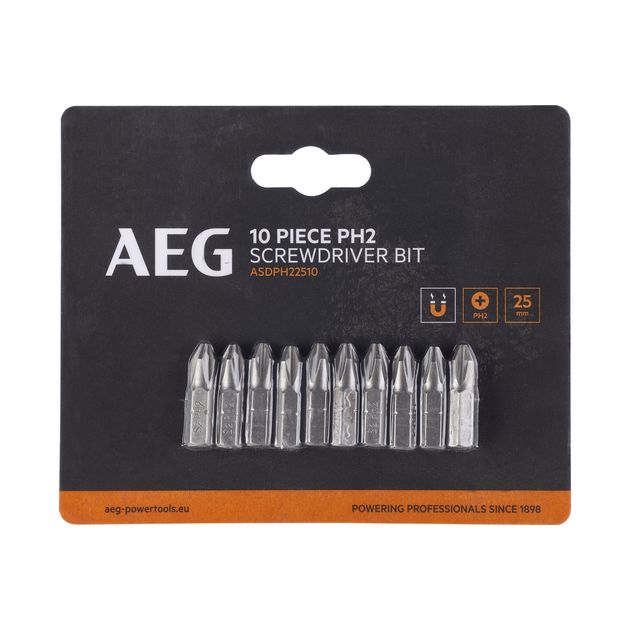 Биты AEG ASDPH22510, PH2, 25мм, 10шт., фото  | SNABZHENIE.com.ua