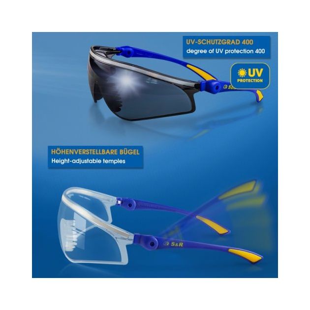 Очки защитные S&R набор 2 шт, фото , зображення 10 | SNABZHENIE.com.ua