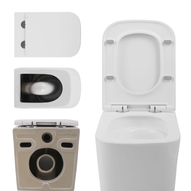 Унитаз напольный Qtap Tern Ultra Quiet безободковый Soft-close WHITE, фото , изображение 6 | SNABZHENIE.com.ua Унитаз напольный Qtap Tern Ultra Quiet безободковый Soft-close WHITE, фото , изображение 6 | SNABZHENIE.com.ua