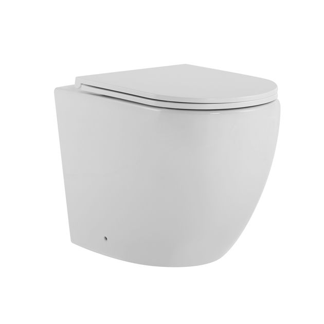 Унитаз Qtap Robin безбачковый Ultra Quiet безободковый Soft-close, белый, фото  | SNABZHENIE.com.ua