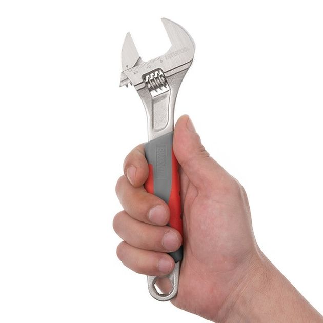 Ключ разводной 200 мм, изолированная рукоятка, никелевое покрытие INTERTOOL XT-0020, фото , зображення 4 | SNABZHENIE.com.ua Ключ разводной 200 мм, изолированная рукоятка, никелевое покрытие INTERTOOL XT-0020, фото , зображення 4 | SNABZHENIE.com.ua