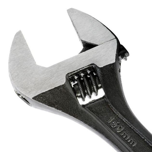 Ключ разводной 150 мм, Cr-V, черный, фосфатированный, INTERTOOL XT-0056, фото , зображення 6 | SNABZHENIE.com.ua Ключ разводной 150 мм, Cr-V, черный, фосфатированный, INTERTOOL XT-0056, фото , зображення 6 | SNABZHENIE.com.ua