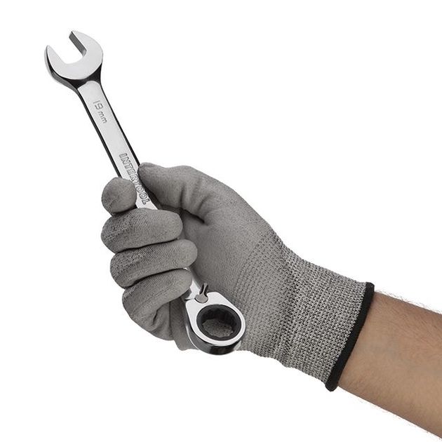 Комбінований ключ з трещоткою 19 мм, Cr-V, PROF DIN3113 INTERTOOL XT-1319, фото , зображення 3 | SNABZHENIE.com.ua