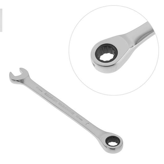 Ключ комбинированный с трещоткой 10 мм Cr-V; PROF DIN3113 INTERTOOL XT-1350, фото , изображение 2 | SNABZHENIE.com.ua Ключ комбинированный с трещоткой 10 мм Cr-V; PROF DIN3113 INTERTOOL XT-1350, фото , изображение 2 | SNABZHENIE.com.ua